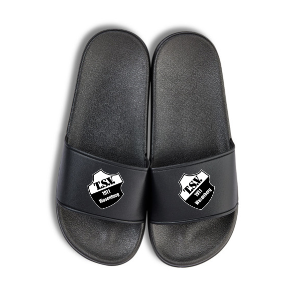 Badelatschen mit Logo "TSV Wasenberg" - schwarz